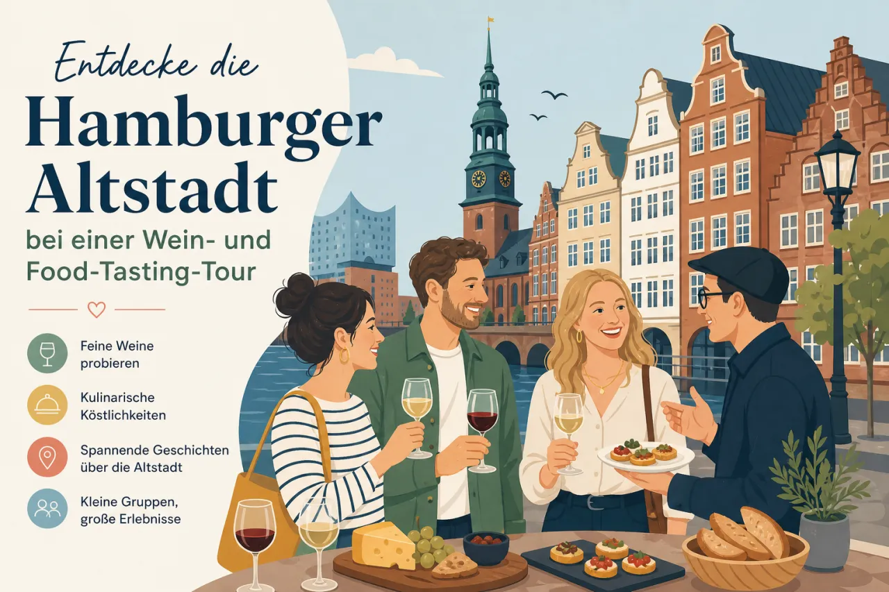 Hamburger Altstadt bei einer Wein- und Food-Tasting-Tour