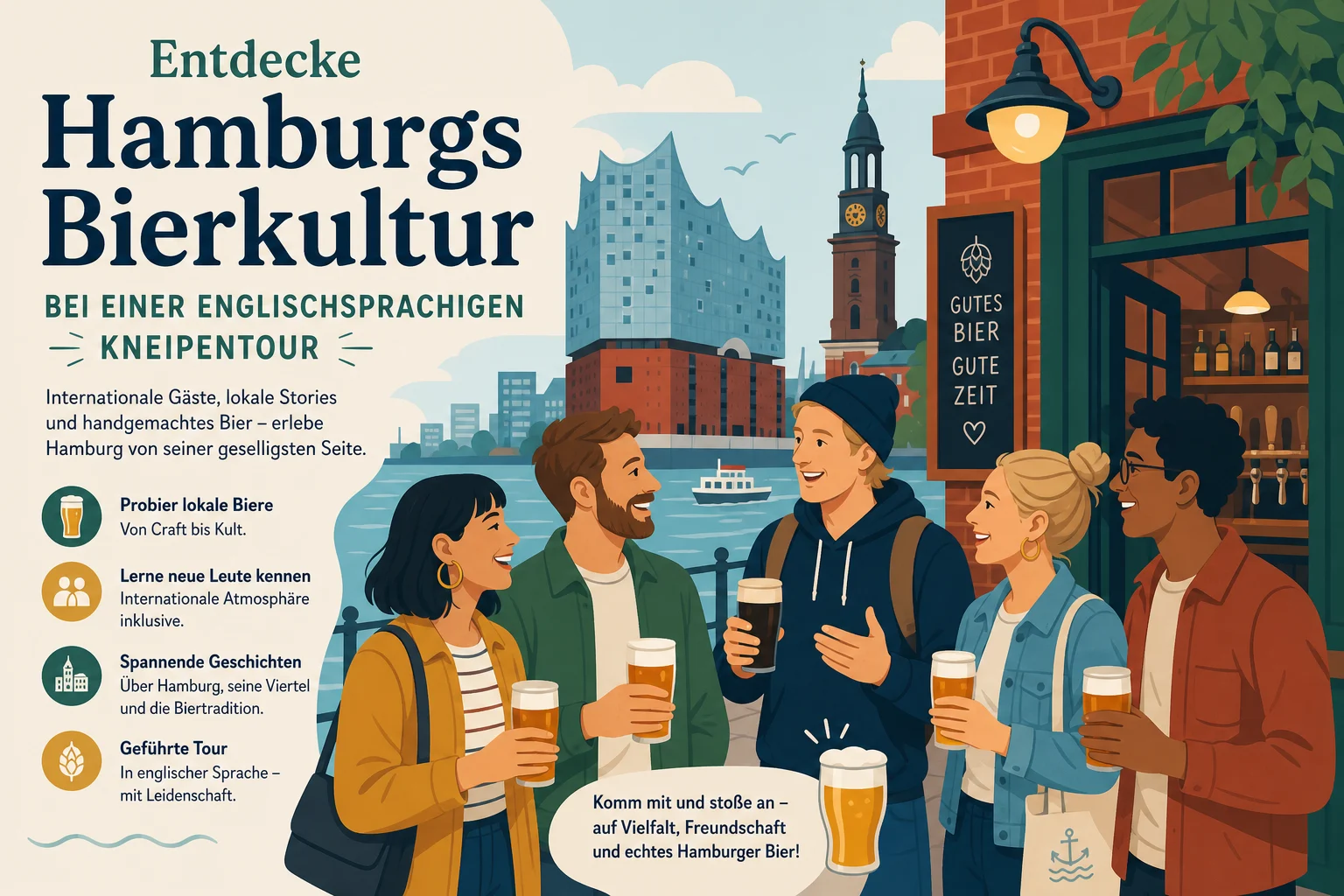 Entdecke Hamburgs Bierkultur bei einer englischsprachigen Kneipentour