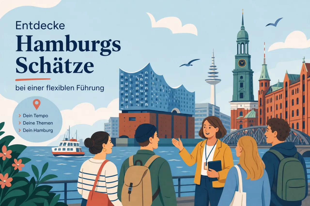 Entdecke Hamburgs Schätze bei einer flexiblen Führung
