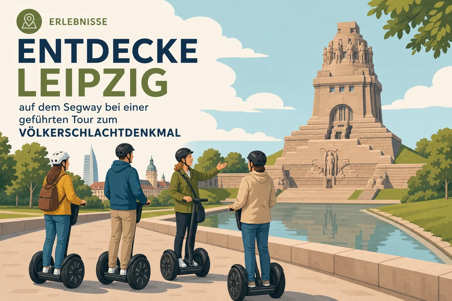 Leipzig per Segway: Geführte Tour zum Völkerschlachtdenkmal