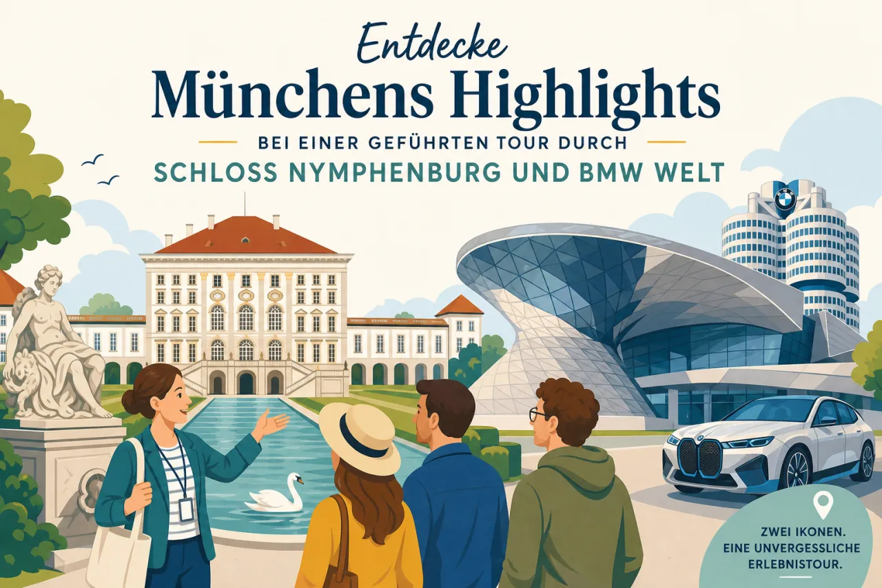 Entdecke Münchens Highlights bei einer geführten Tour durch Schloss Nymphenburg und BMW Welt