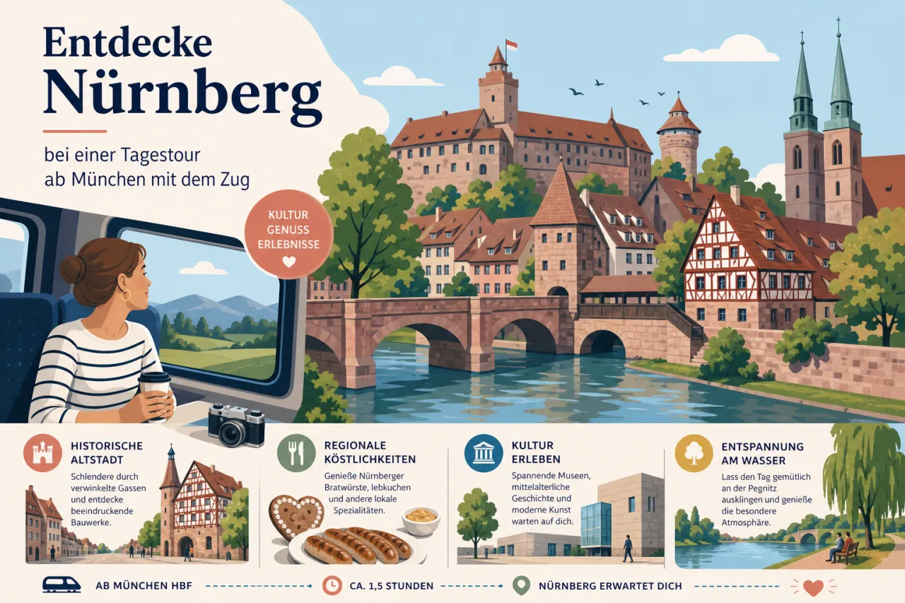 Nürnberg als Tagestour ab München mit dem Zug