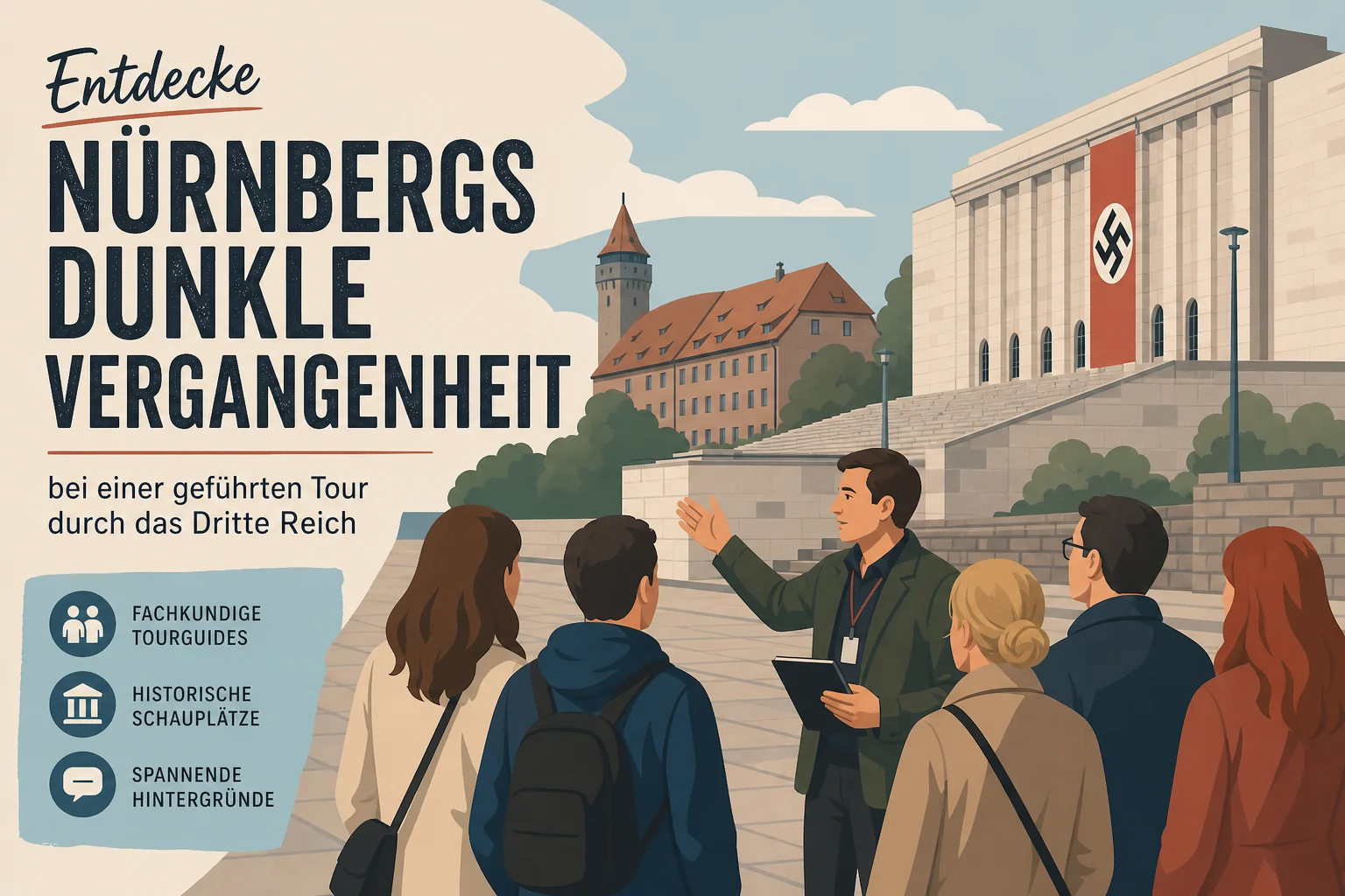 Nürnberg und das Dritte Reich: Geführte Tour mit Reichsparteitagsgelände, Kongresshalle und Prozessen