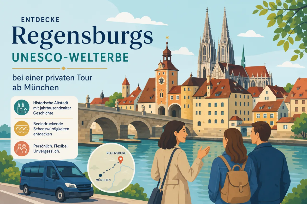 Entdecke Regensburgs UNESCO-Welterbe bei einer privaten Tour ab München