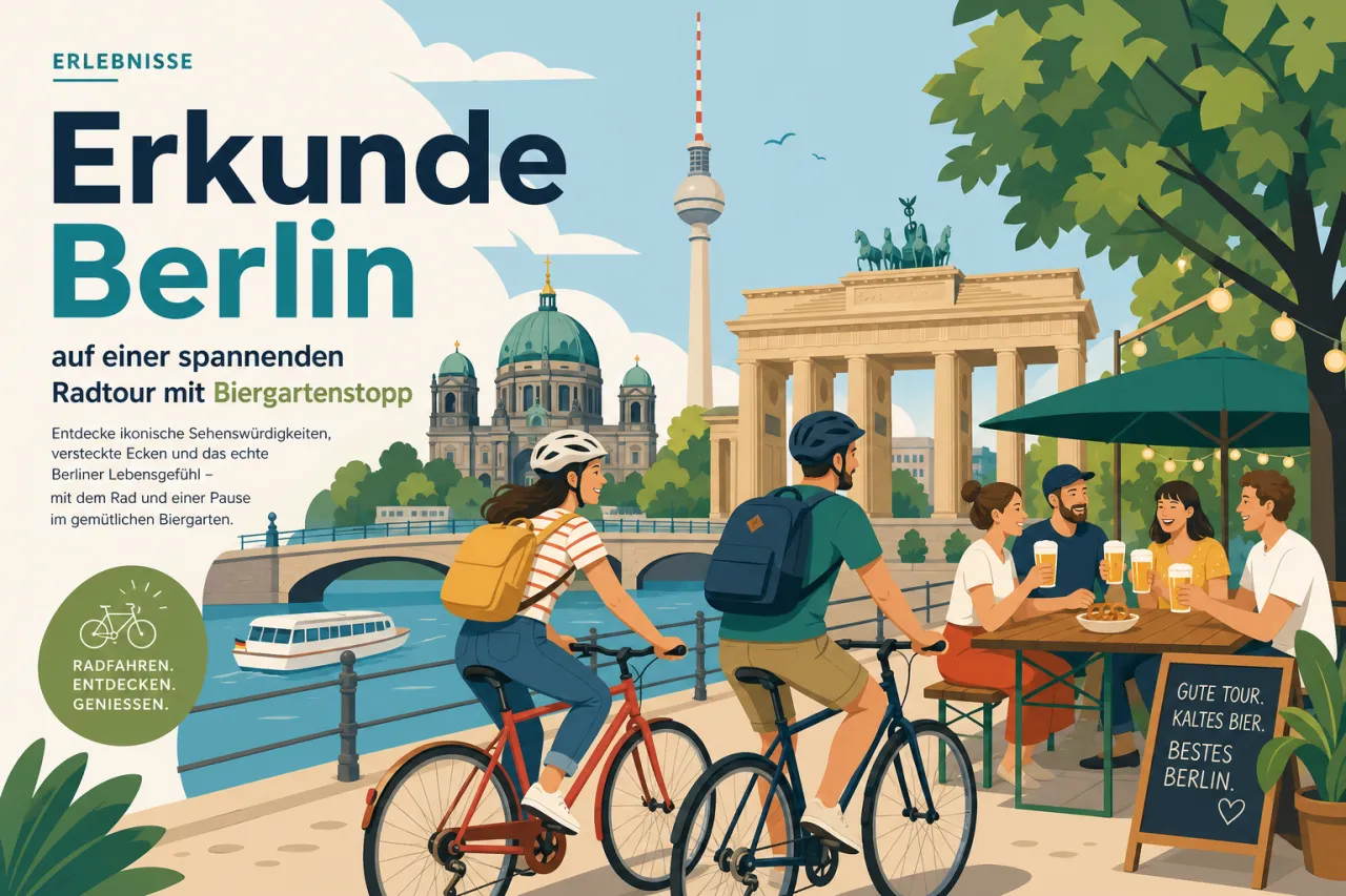 Erkunde Berlin auf einer spannenden Radtour mit Biergartenstopp