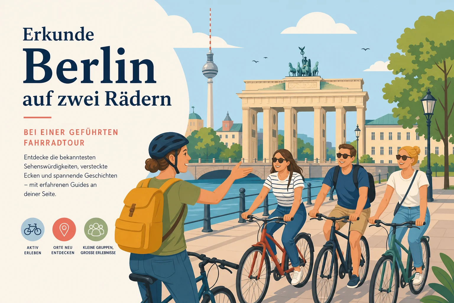Erkunde Berlin auf zwei Rädern bei einer geführten Fahrradtour