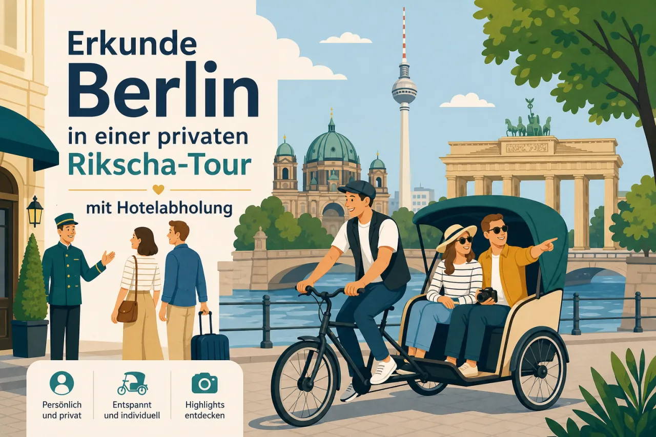 Erkunde Berlin in einer privaten Rikscha-Tour mit Hotelabholung