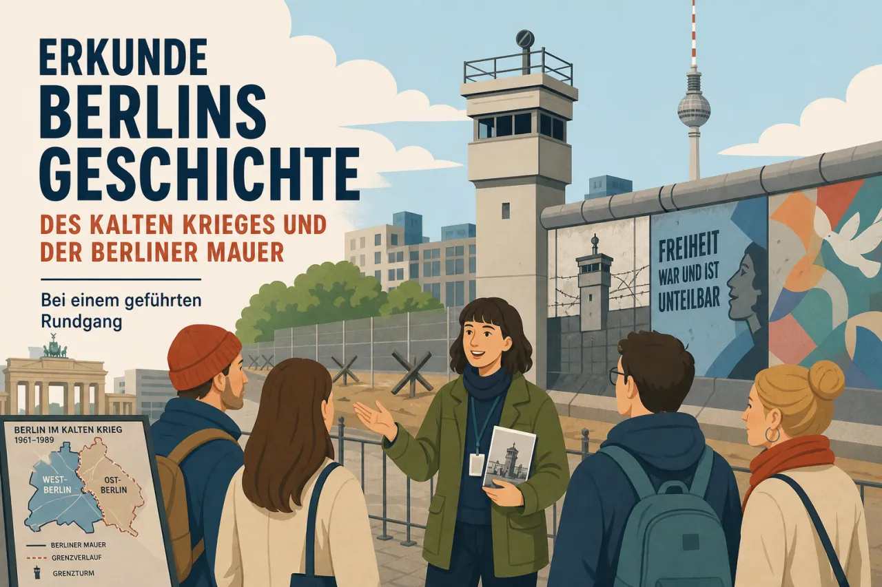 Berlins Geschichte des Kalten Krieges und der Berliner Mauer bei einem geführten Rundgang
