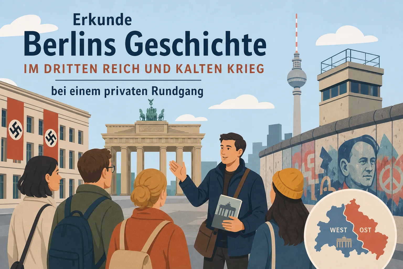 Berlins Geschichte im Dritten Reich und Kalten Krieg bei einem privaten Rundgang