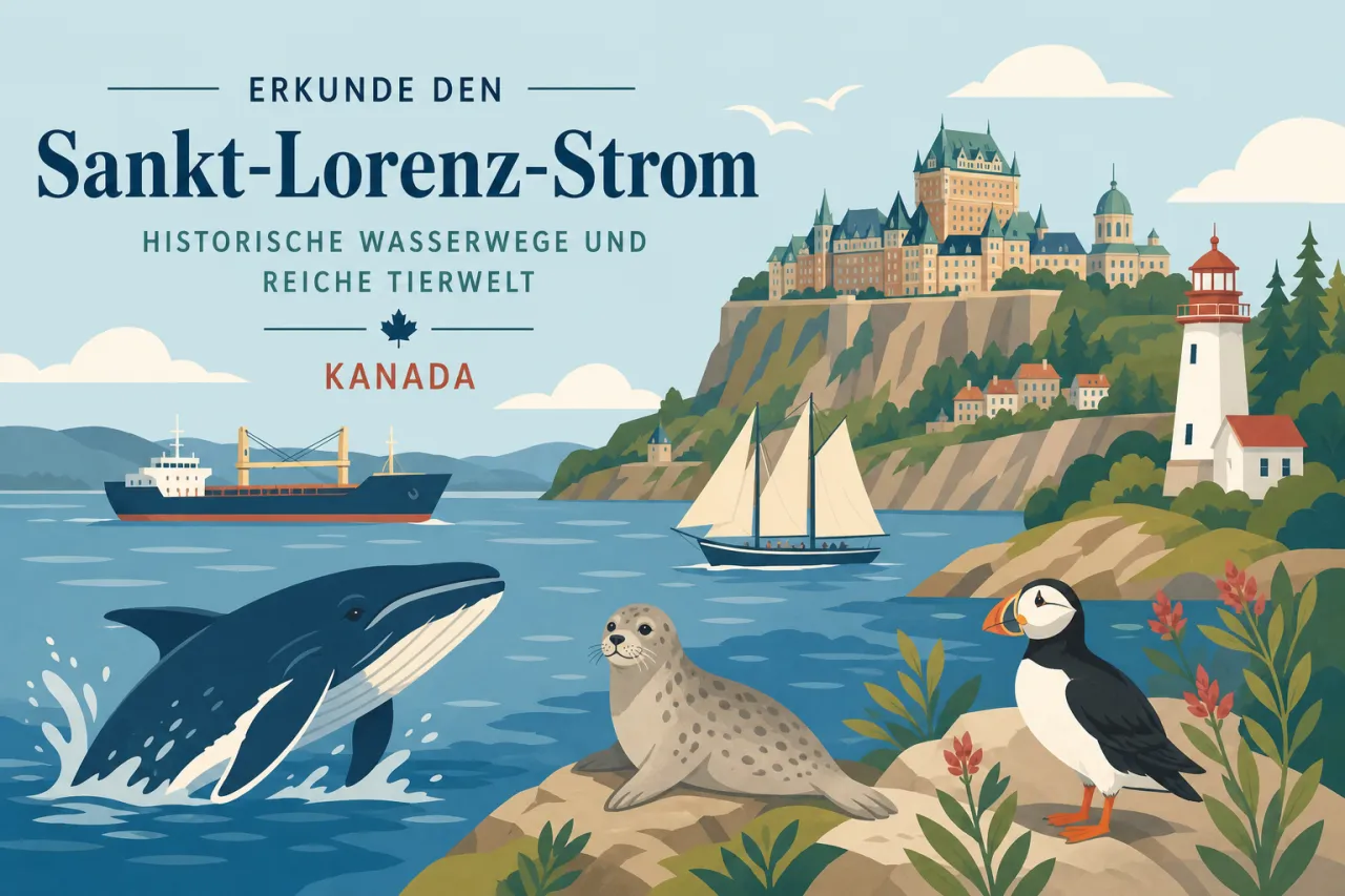 Erkunde den Sankt-Lorenz-Strom: Historische Wasserwege und reiche Tierwelt