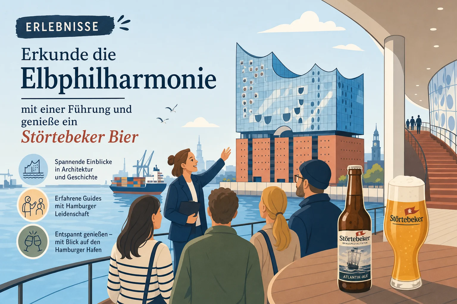 Elbphilharmonie mit Führung und Störtebeker Bier
