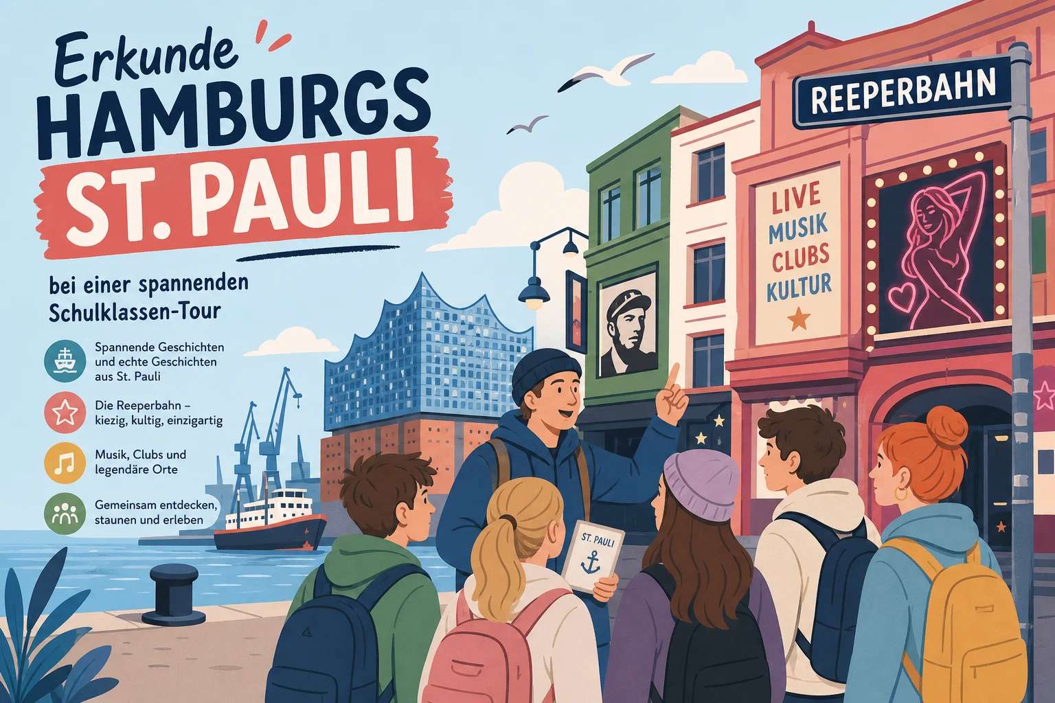 Erkunde Hamburgs St. Pauli bei einer spannenden Schulklassen-Tour