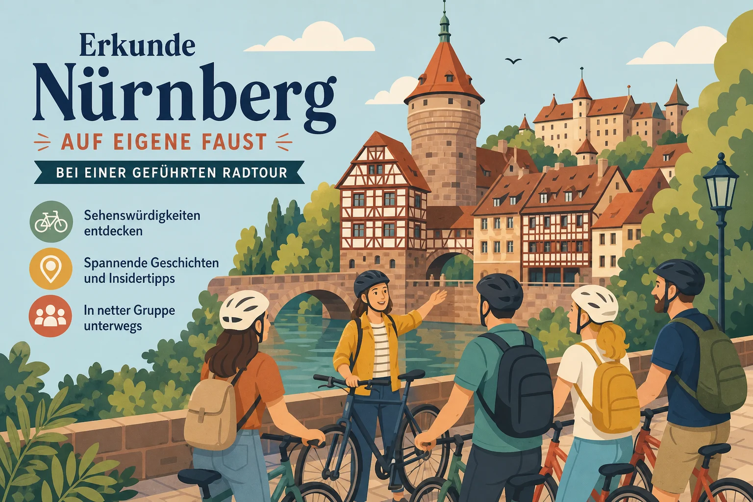 Erkunde Nürnberg auf eigene Faust bei einer geführten Radtour