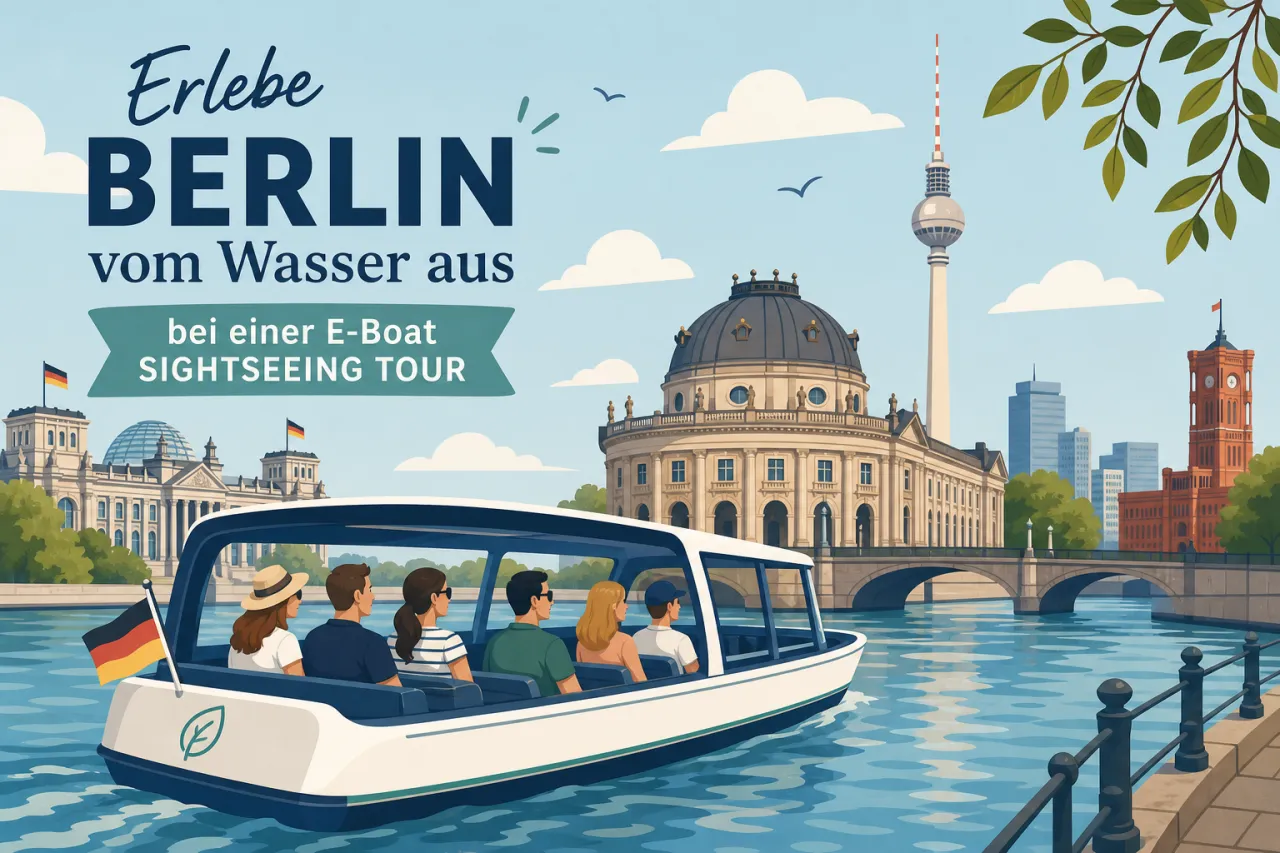 Erlebe Berlin vom Wasser aus bei einer E-Boat Sightseeing Tour