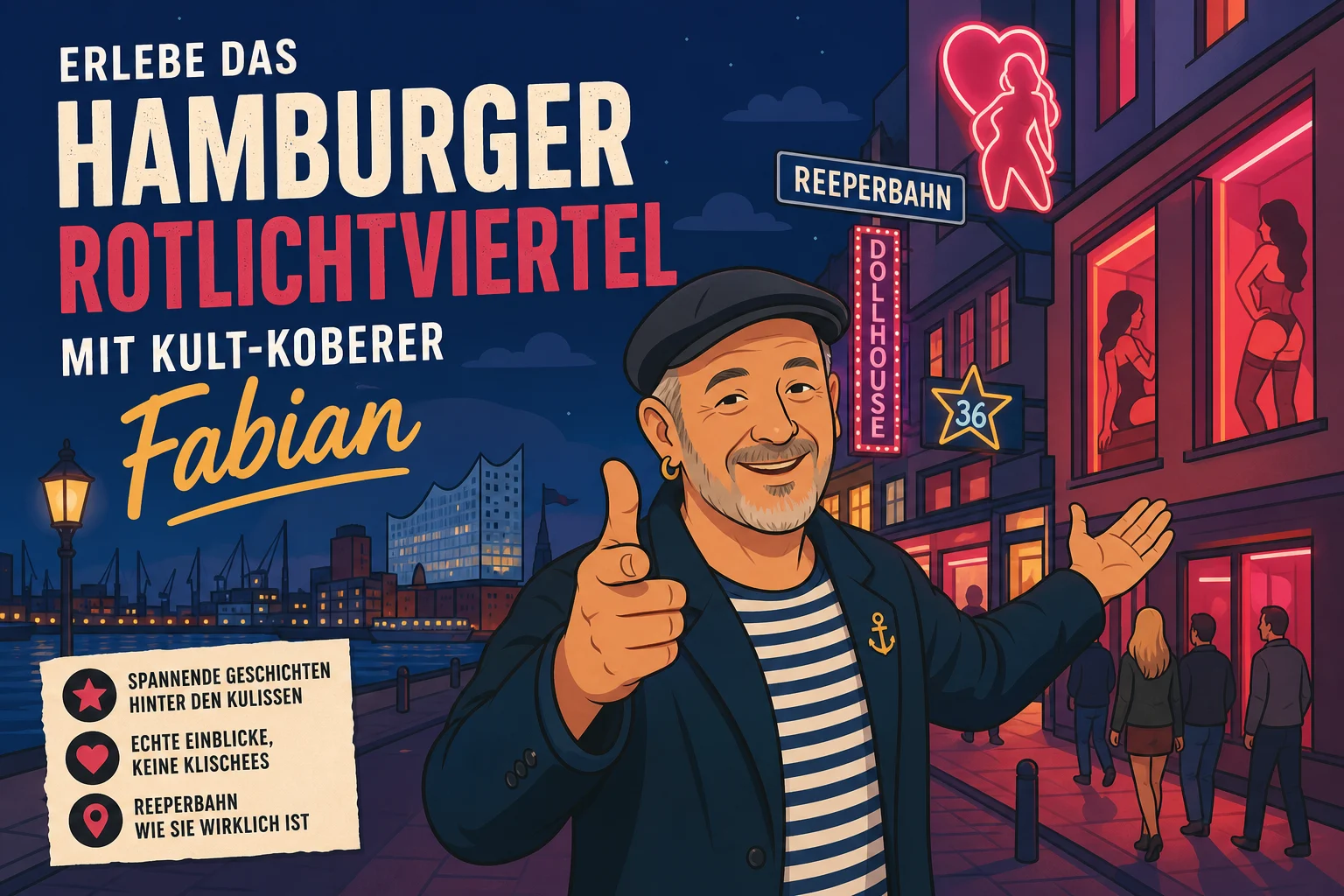 Hamburger Rotlichtviertel mit Kult-Koberer Fabian