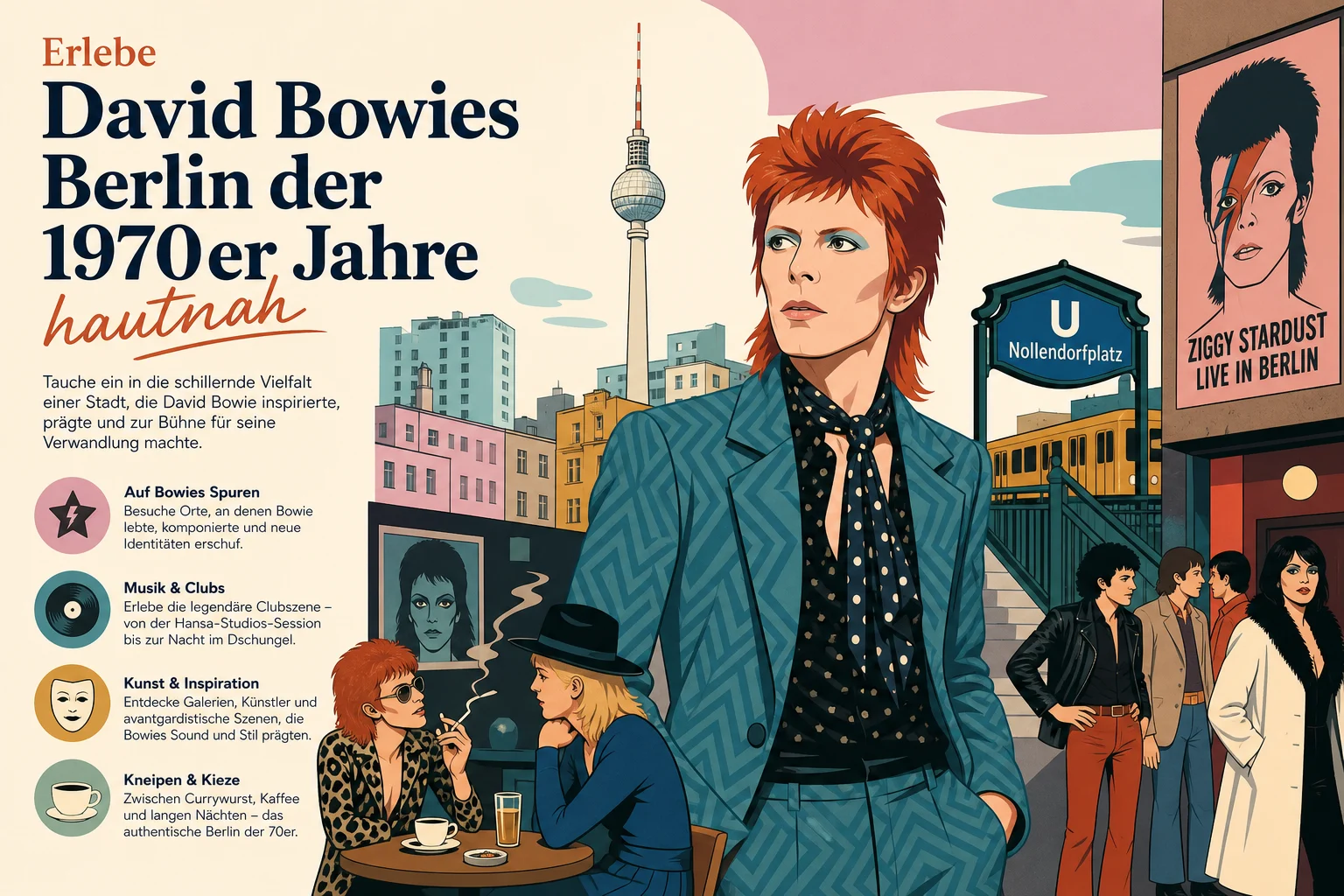 Erlebe David Bowies Berlin der 1970er Jahre hautnah