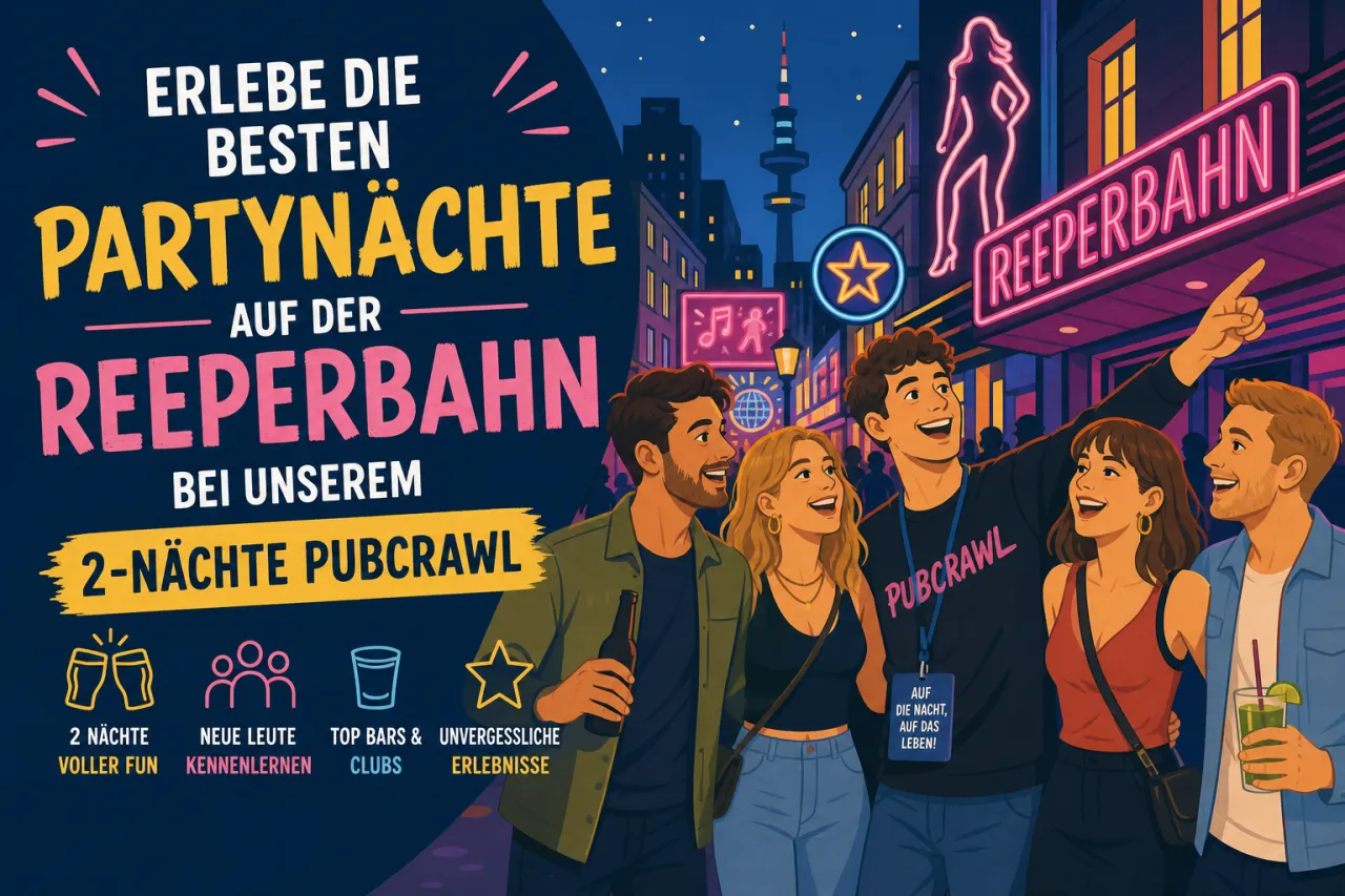 Reeperbahn PubCrawl in Hamburg: 2 Nächte, 4 Bars und viele Shots