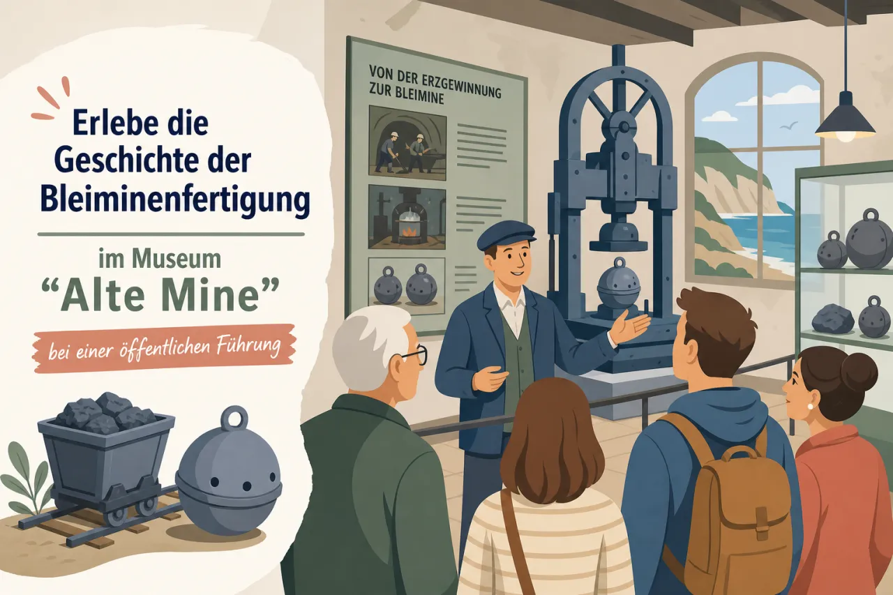Erlebe die Geschichte der Bleiminenfertigung im Museum „Alte Mine“ bei einer öffentlichen Führung