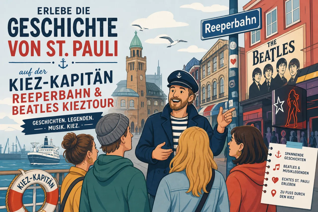 St. Pauli auf der Kiez-Kapitän Reeperbahn- und Beatles-Kieztour