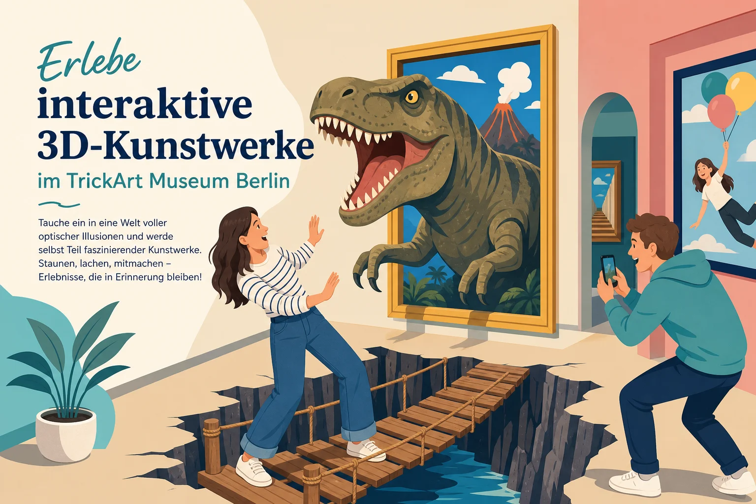 Erlebe interaktive 3D-Kunstwerke im TrickArt Museum Berlin