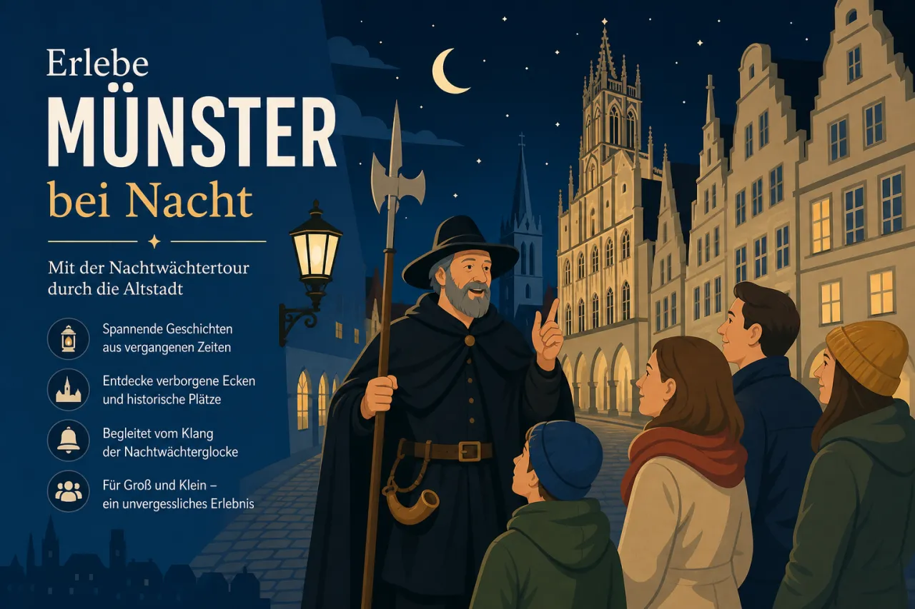 Erlebe Münster bei Nacht mit der Nachtwächtertour durch die Altstadt