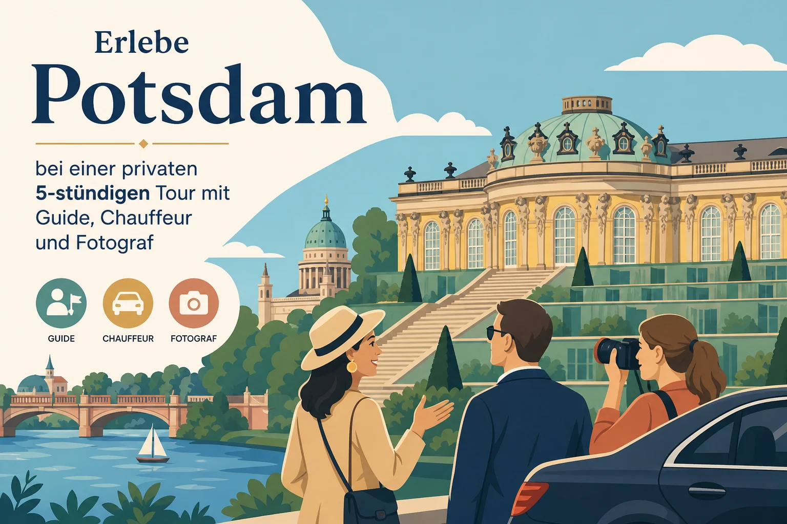 Erlebe Potsdam bei einer privaten 5-stündigen Tour mit Guide, Chauffeur und Fotograf
