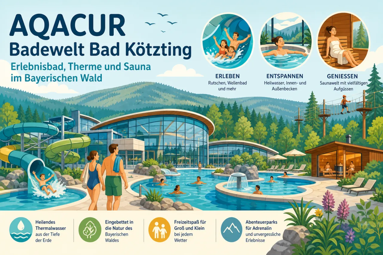 AQACUR Badewelt Bad Kötzting — Erlebnisbad, Therme und Sauna im Bayerischen Wald