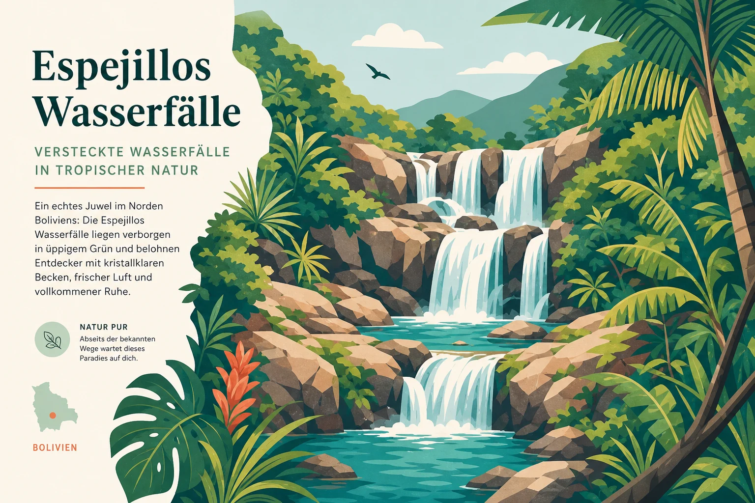 Espejillos Wasserfälle: Versteckte Wasserfälle in tropischer Natur