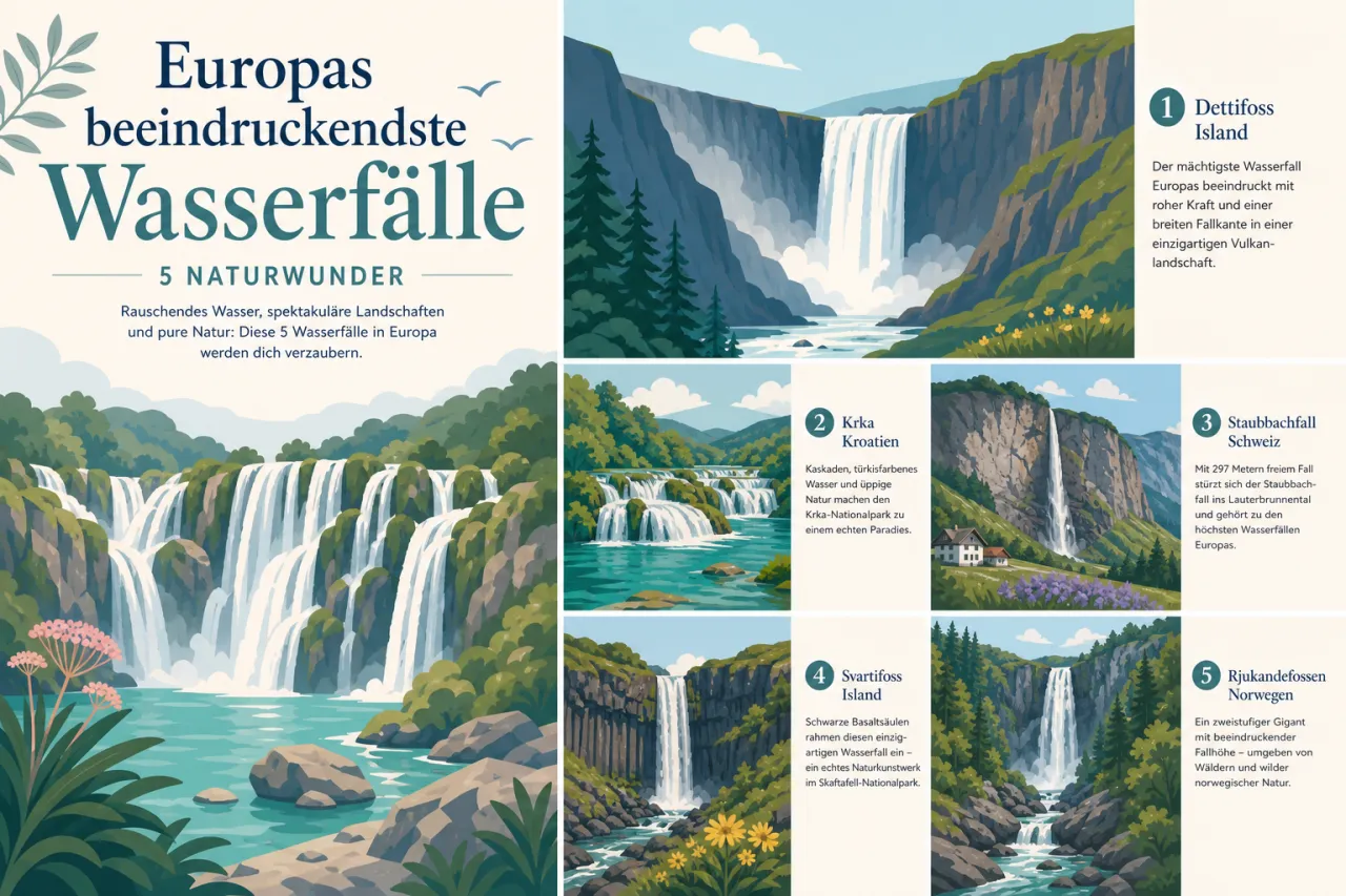 Europas beeindruckendste Wasserfälle – 5 Naturwunder