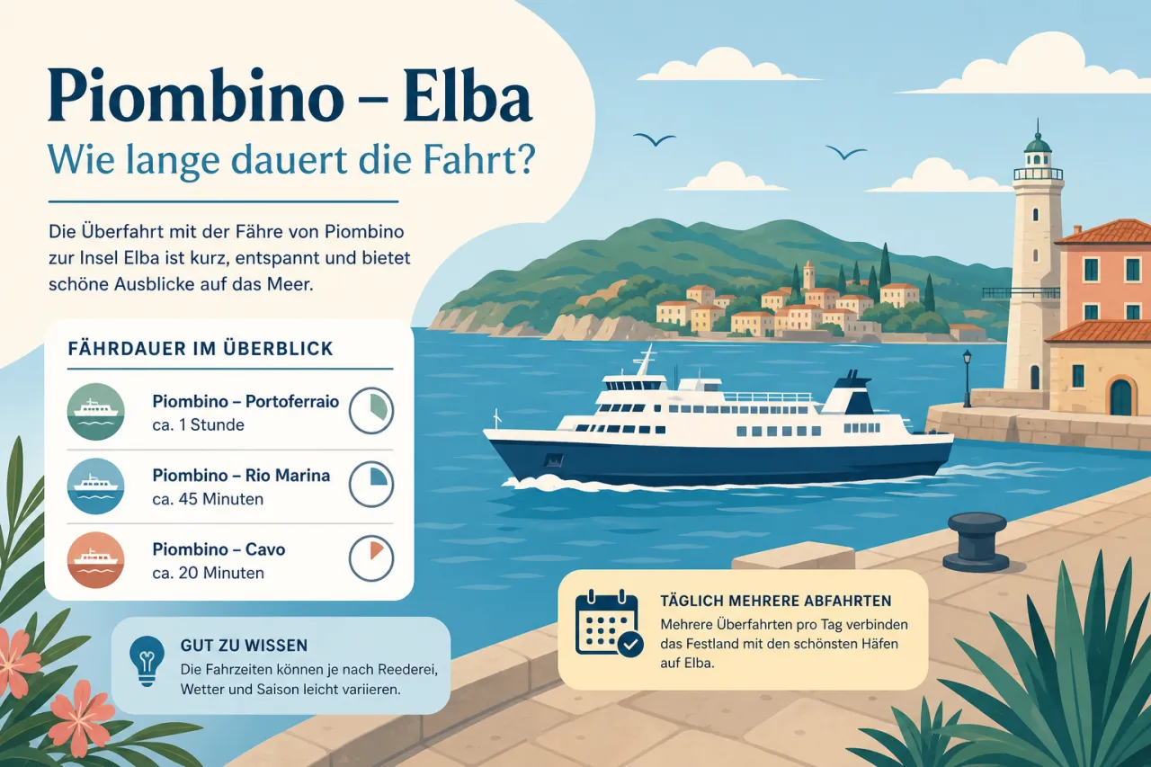 Fährdauer Piombino Elba: Wie lange dauert die Fahrt?