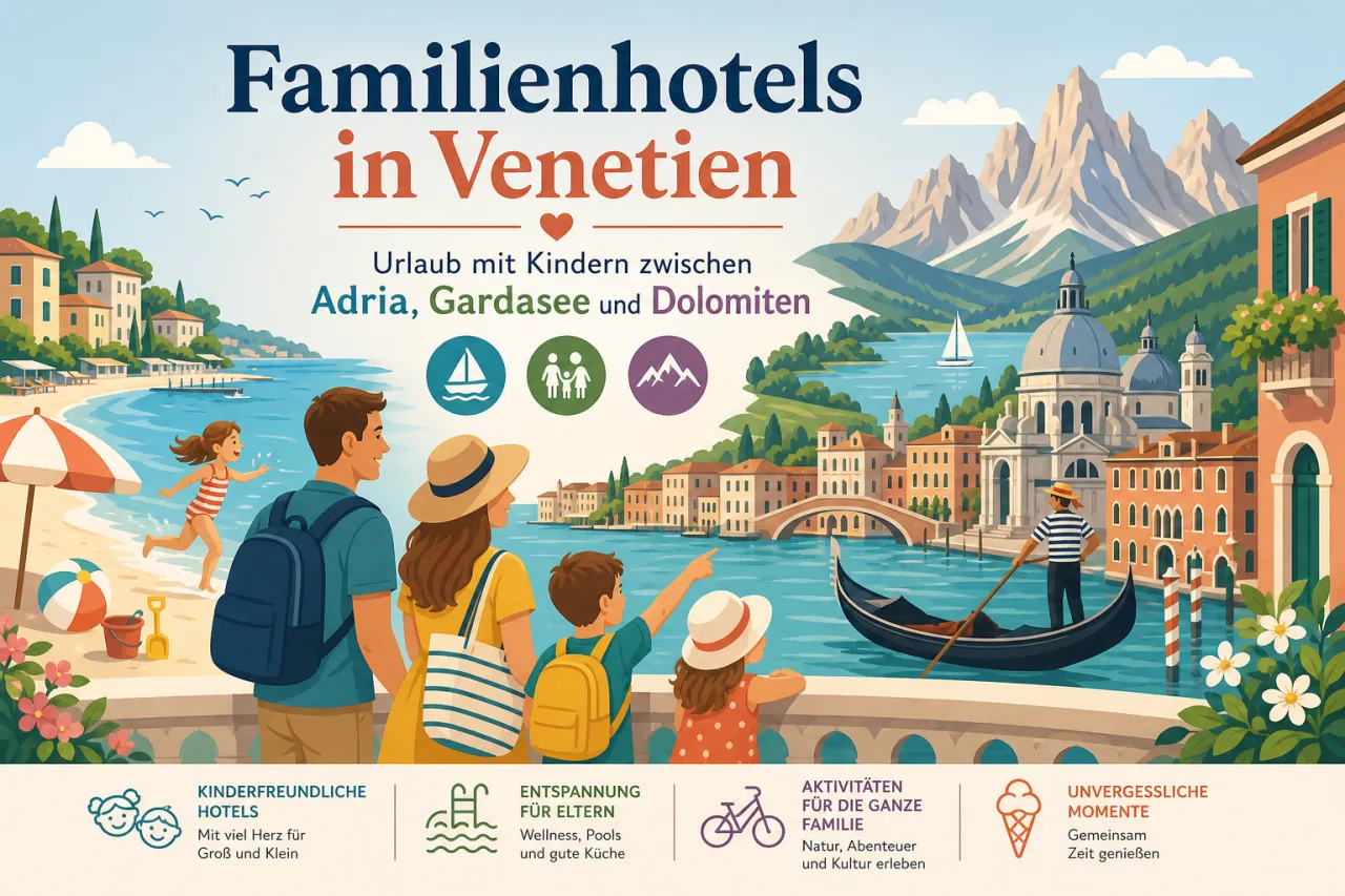 Familienhotels in Venetien: Urlaub mit Kindern zwischen Adria, Gardasee und Dolomiten