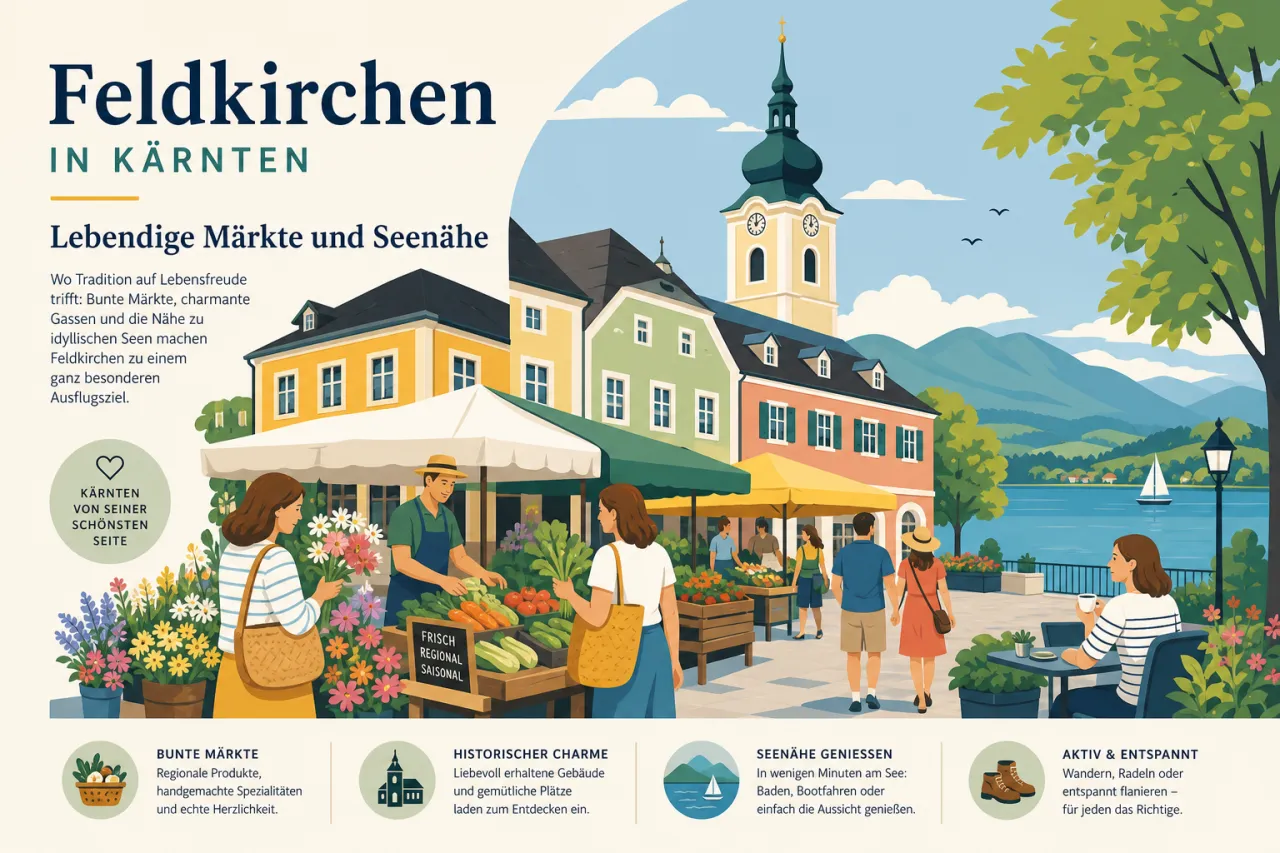 Feldkirchen in Kärnten: Lebendige Märkte und Seenähe