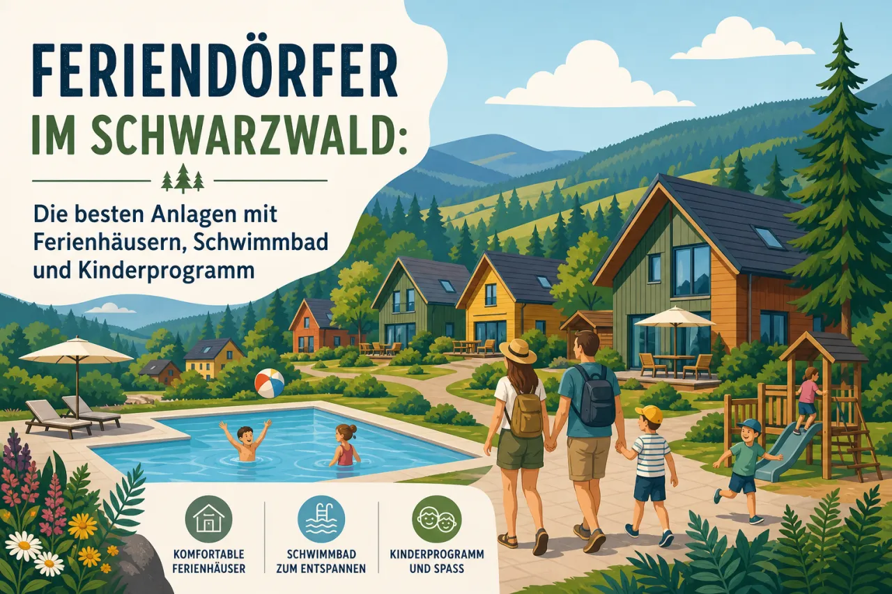 Feriendörfer im Schwarzwald: Die besten Anlagen mit Ferienhäusern, Schwimmbad und Kinderprogramm