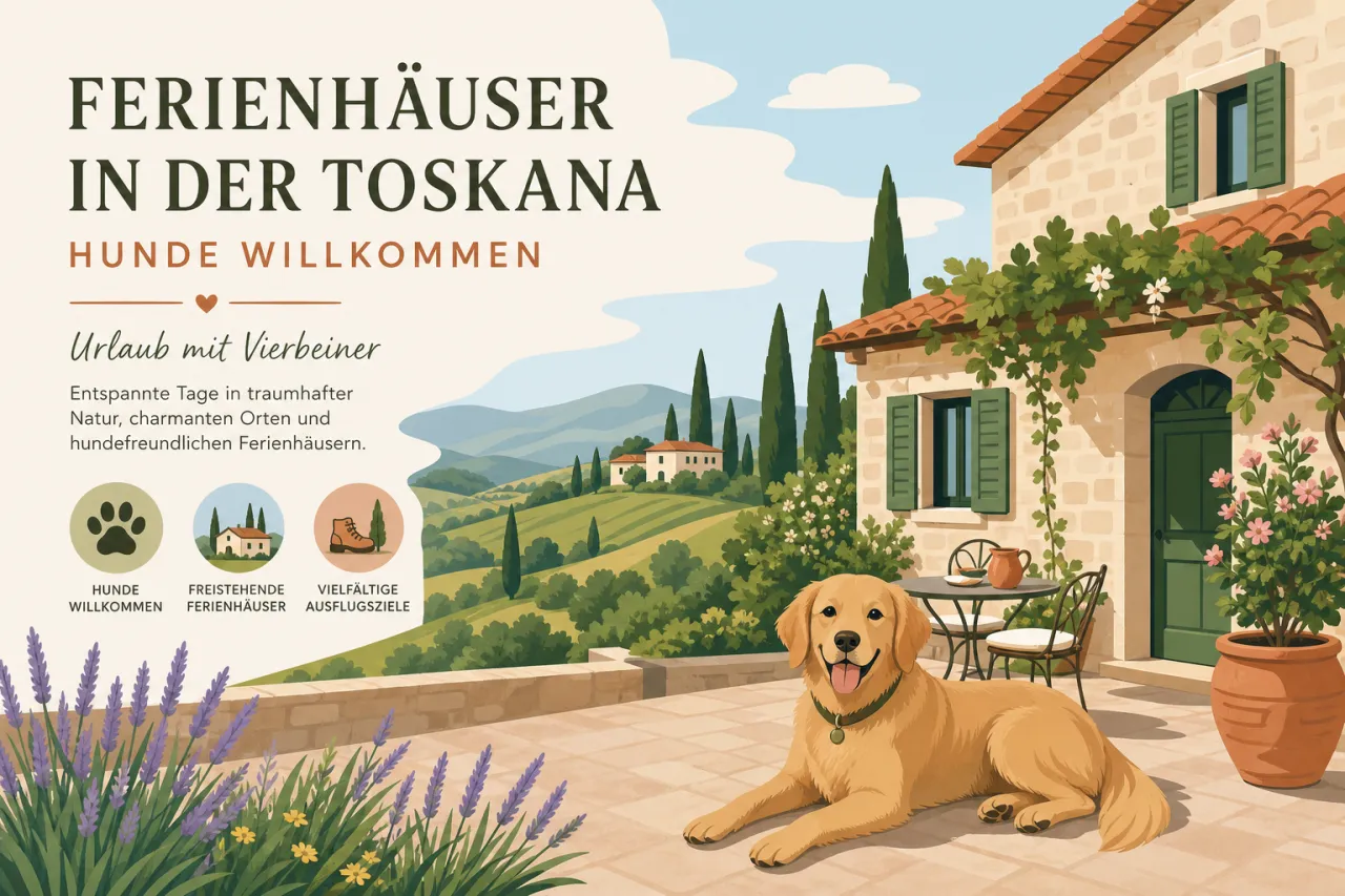 Ferienhäuser in der Toskana, die Hunde willkommen heißen – Urlaub mit Vierbeiner