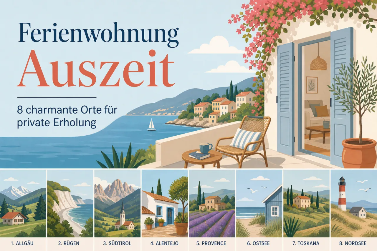 Ferienwohnung Auszeit: 8 charmante Orte für private Erholung