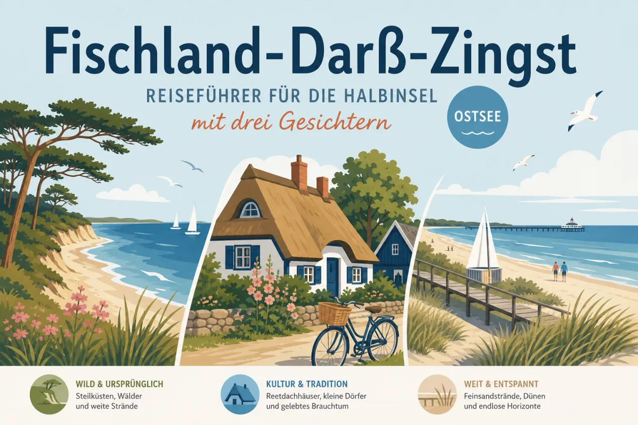Fischland-Darß-Zingst: Reiseführer für die Halbinsel mit drei Gesichtern