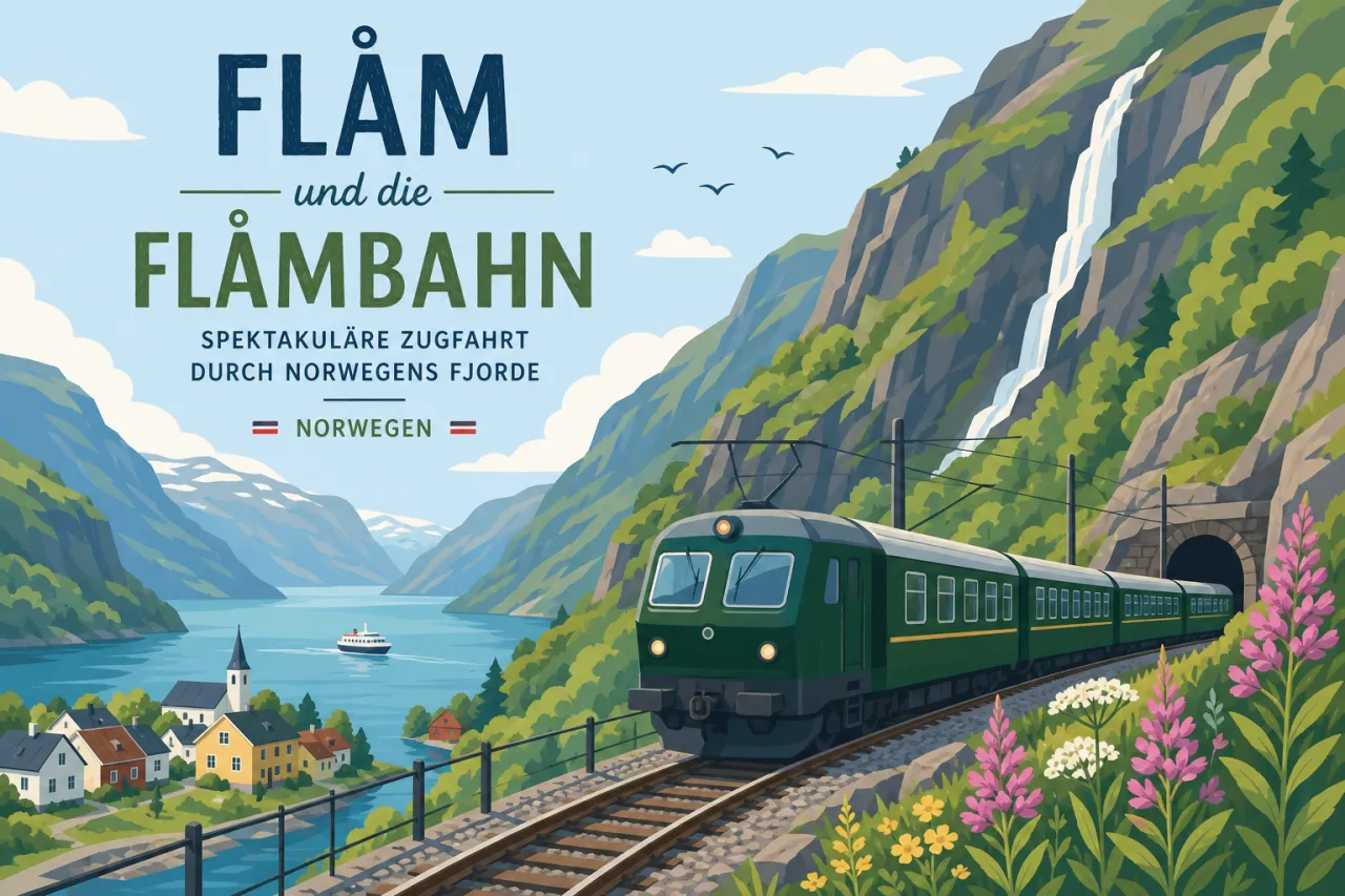 Flåm und die Flåmbahn: Spektakuläre Zugfahrt durch Norwegens Fjorde