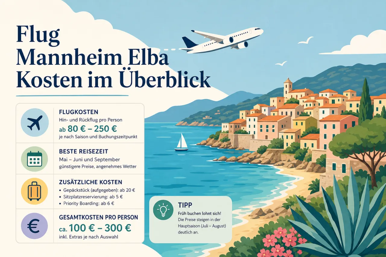 Flug Mannheim Elba Kosten im Überblick