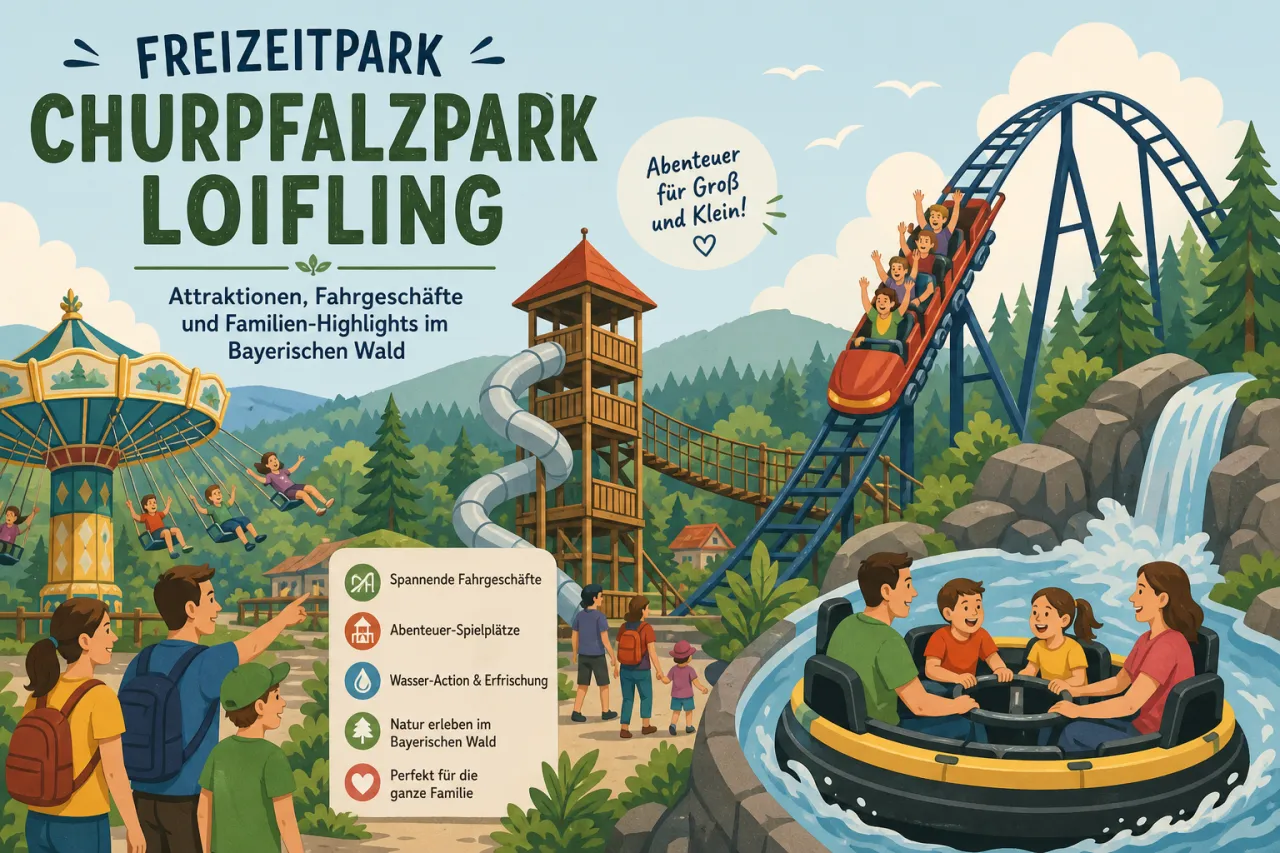 Freizeitpark Churpfalzpark Loifling — Attraktionen, Fahrgeschäfte und Familien-Highlights im Bayerischen Wald