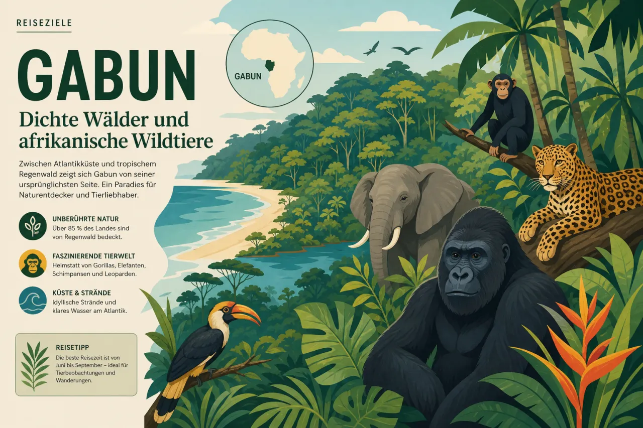 Gabun: Dichte Wälder und afrikanische Wildtiere