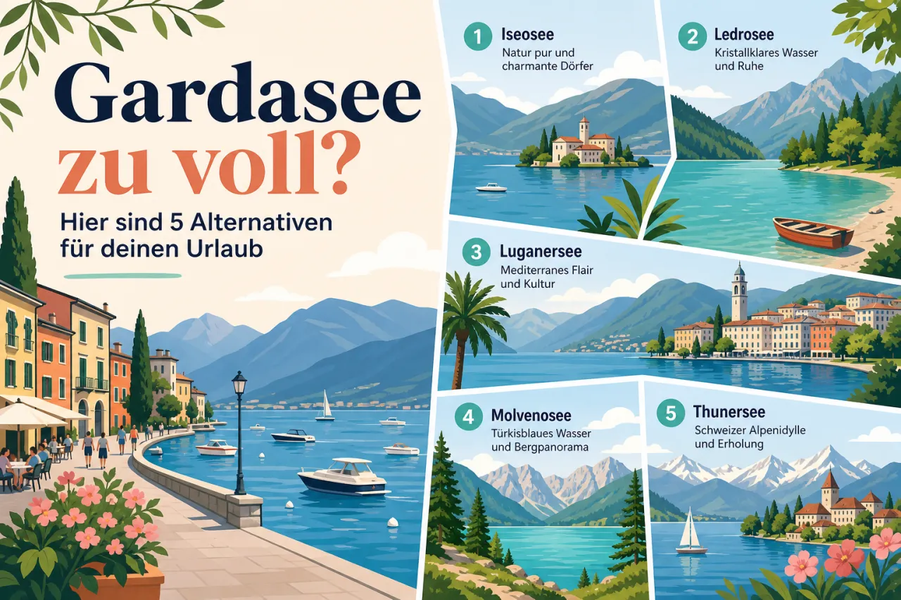 Gardasee zu voll? Hier sind 5 Alternativen für deinen Urlaub