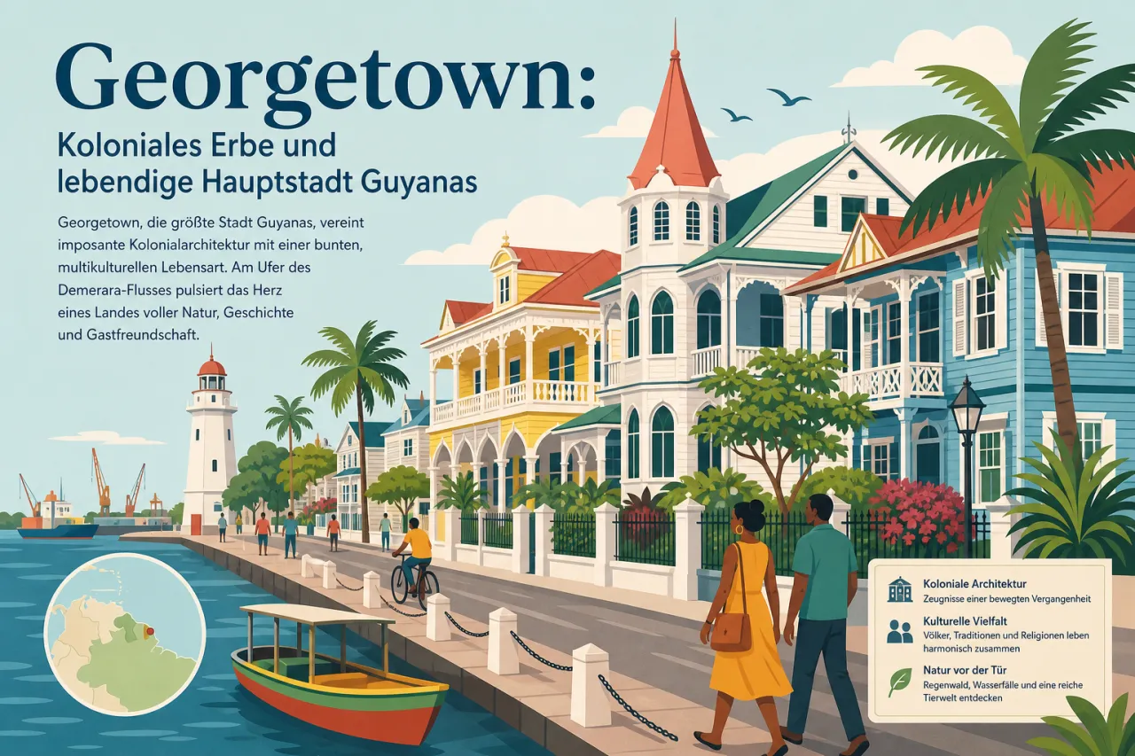 Georgetown: Koloniales Erbe und lebendige Hauptstadt Guyanas