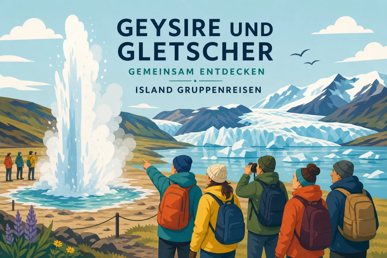 Geysire und Gletscher gemeinsam erkunden in Island
