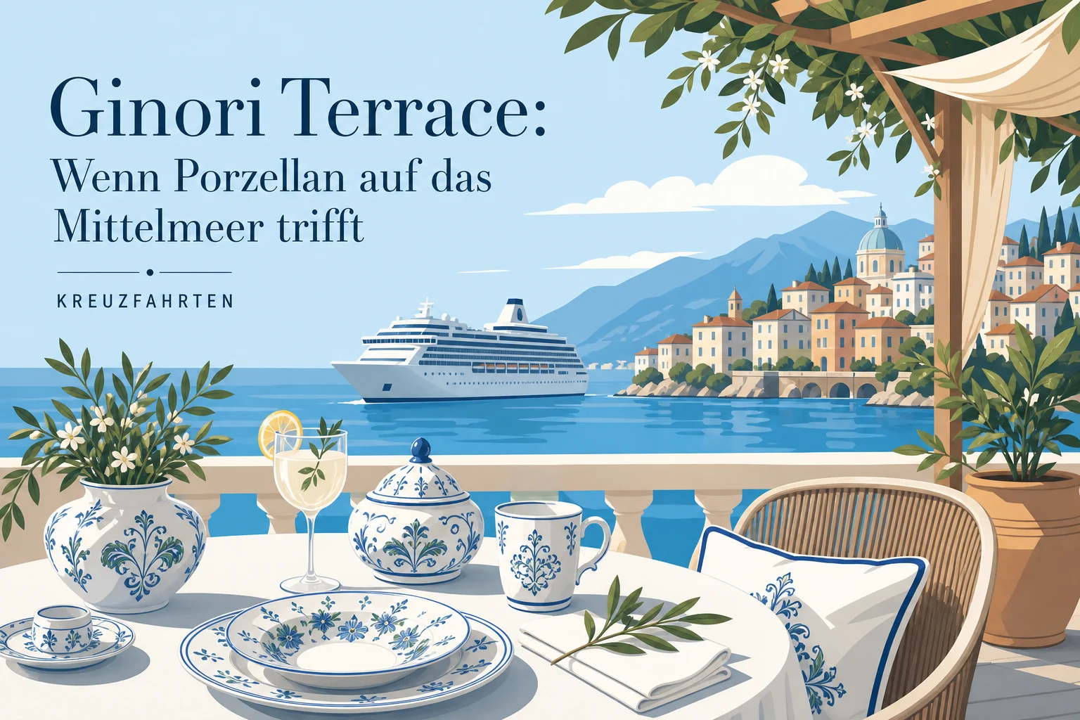 Ginori Terrace: Wenn Porzellan auf das Mittelmeer trifft