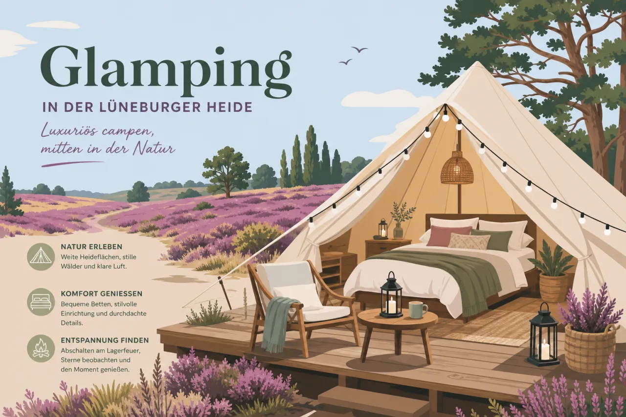 Glamping in der Lüneburger Heide: luxuriös campen