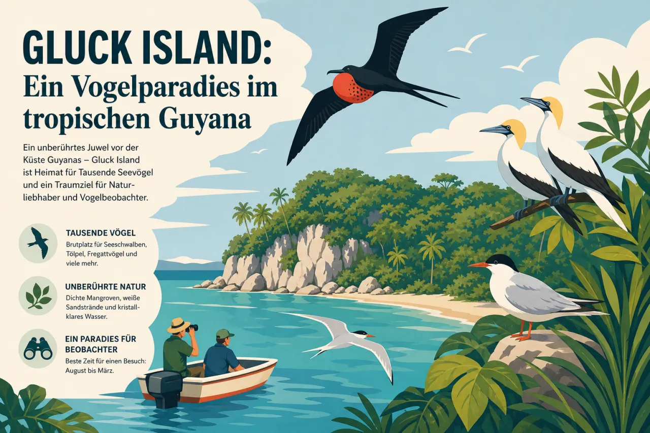 Gluck Island: Ein Vogelparadies im tropischen Guyana