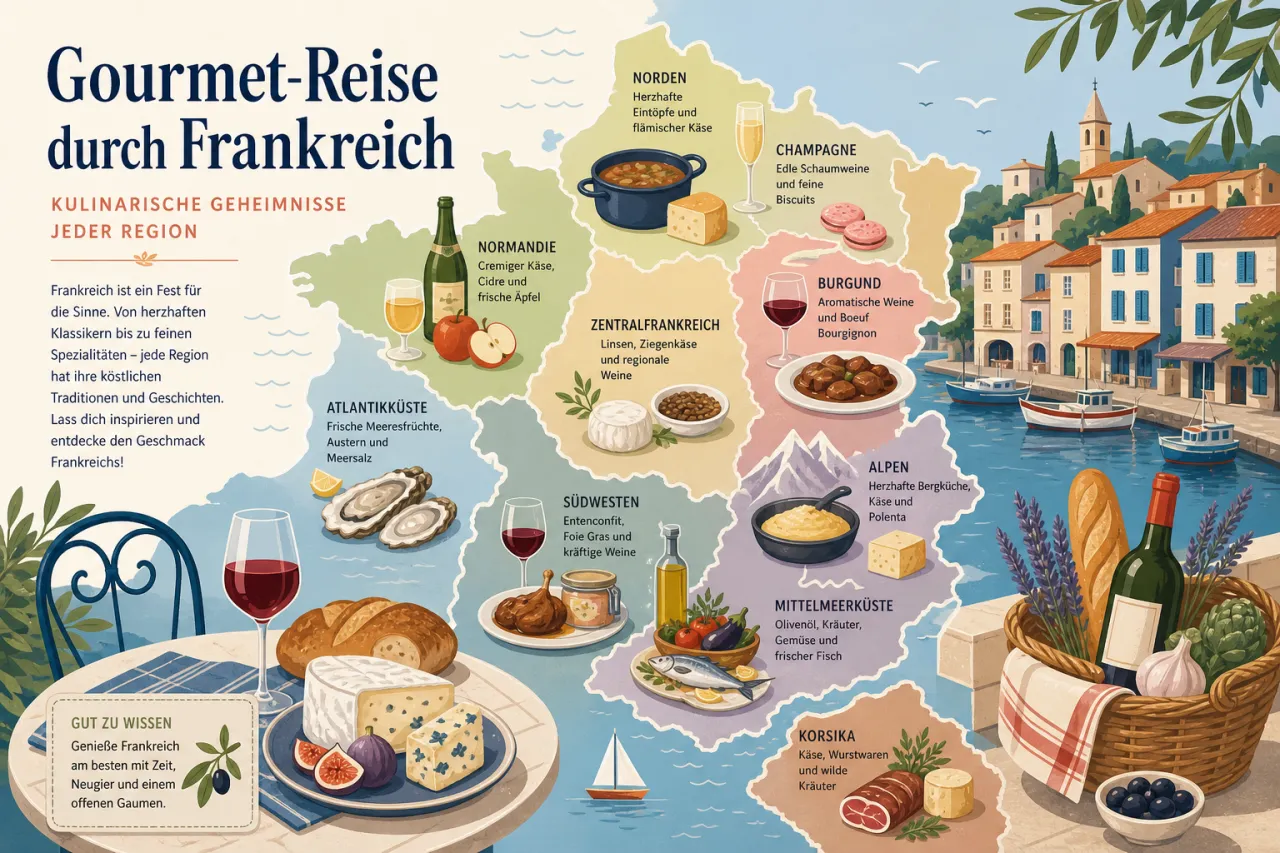 Gourmet-Reise durch Frankreich - Kulinarische Geheimnisse jeder Region