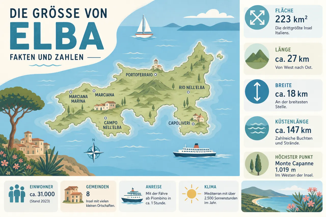 Größe von Elba: Fakten und Zahlen