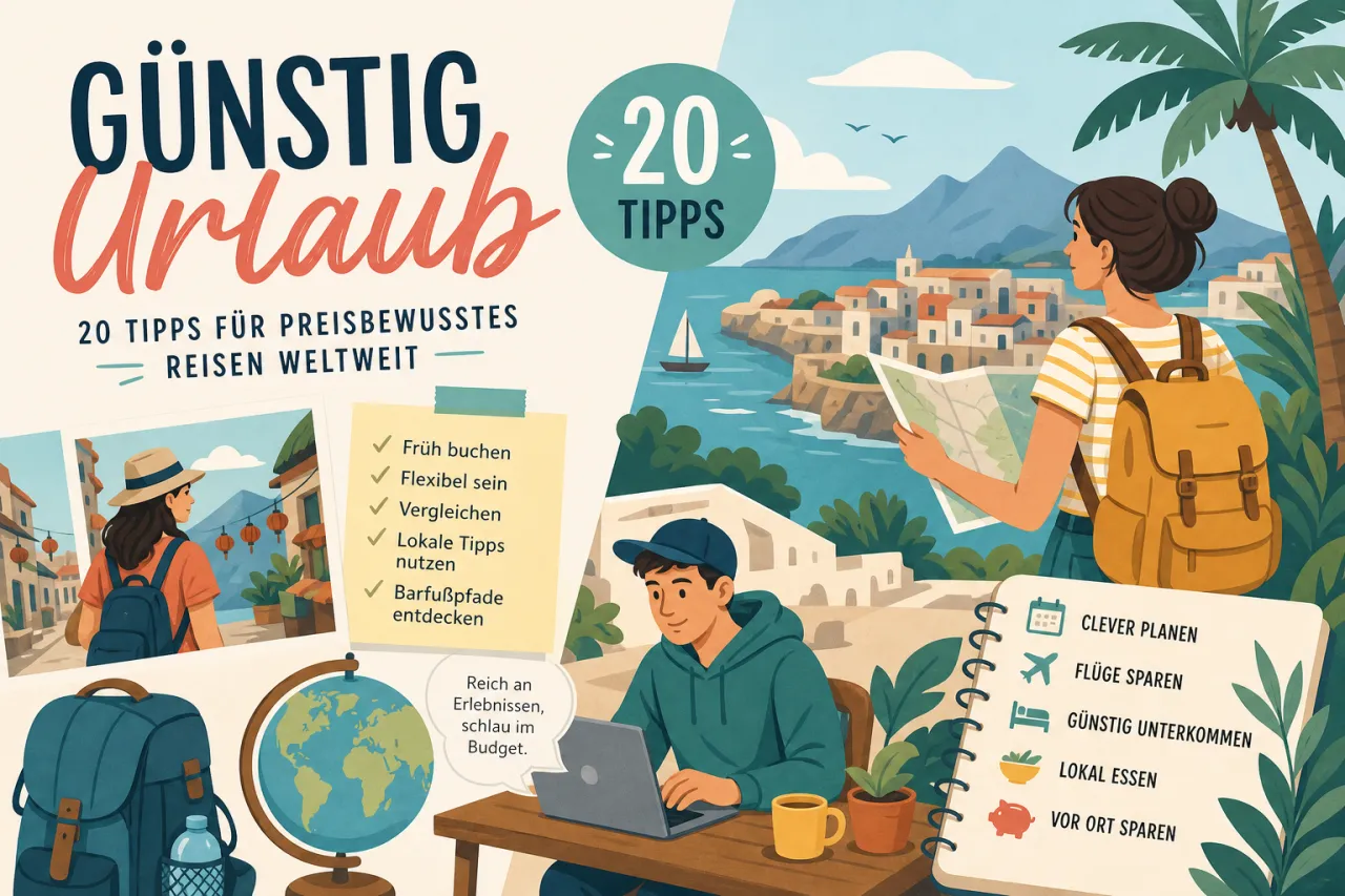 Günstig Urlaub: 20 Tipps für preisbewusstes Reisen weltweit