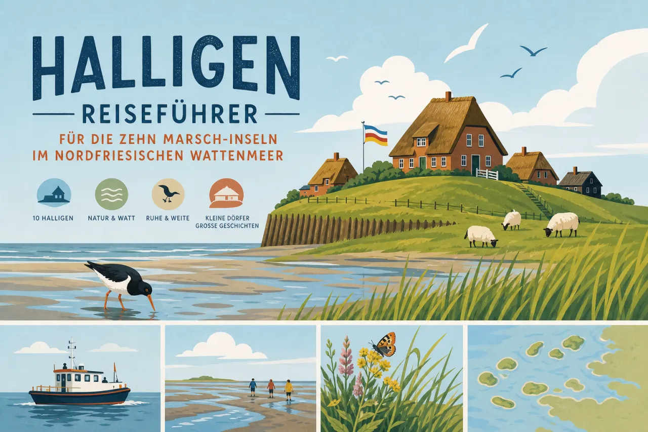 Halligen: Reiseführer für die zehn Marsch-Inseln im nordfriesischen Wattenmeer